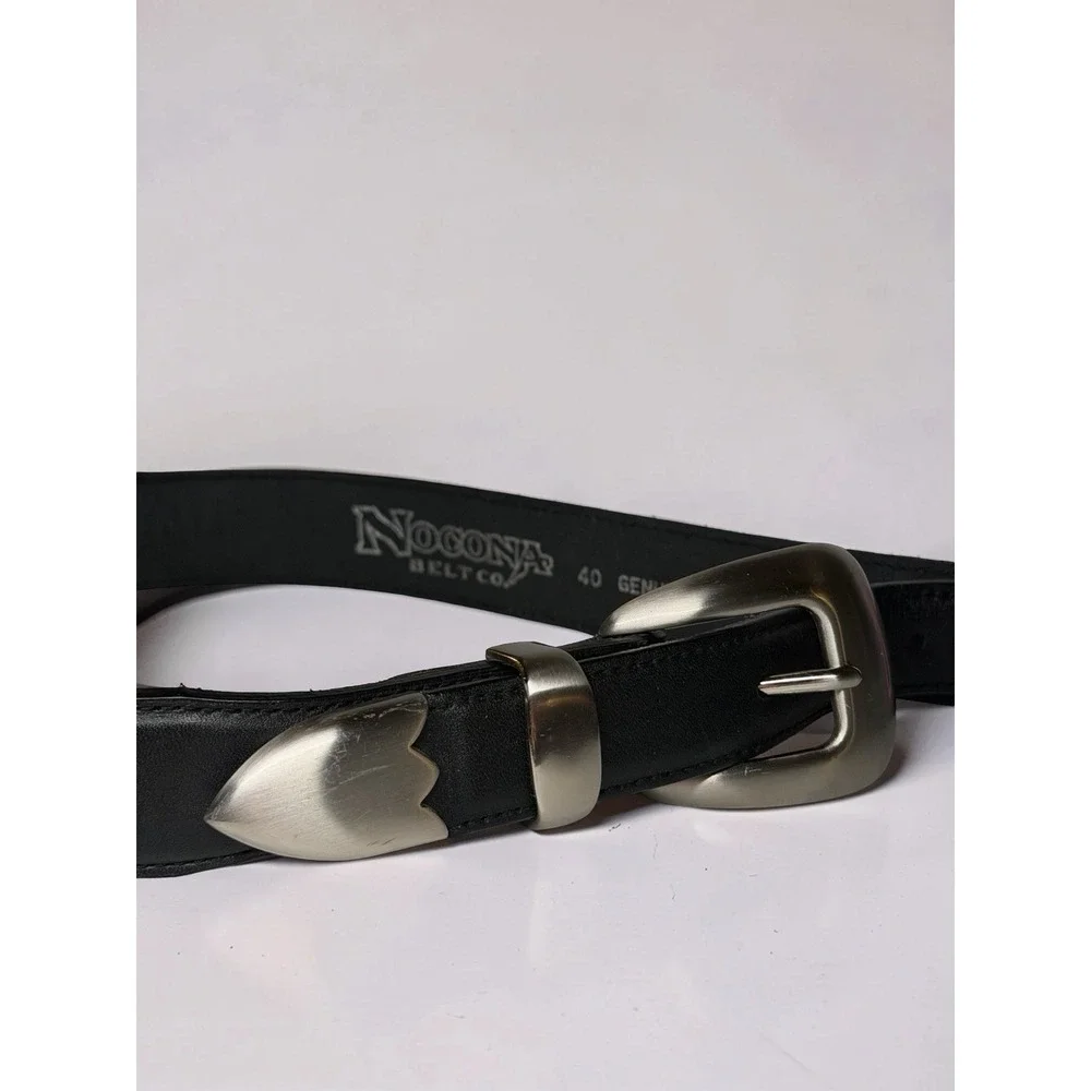 Nocona Men's Sz 40 Tapered Black Leather Belt N2427201 Cowboy Rodeo Western